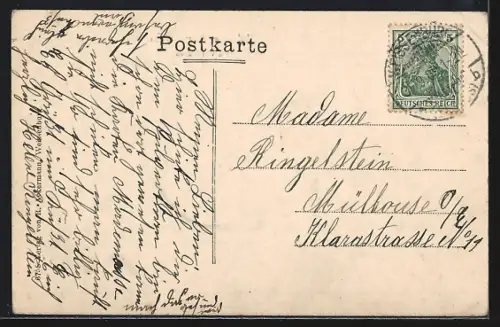 AK Weissenburg i. Els., Partie am Pulverturm