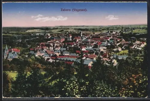 AK Zabern /Vogesen, Ortsansicht aus der Vogelschau