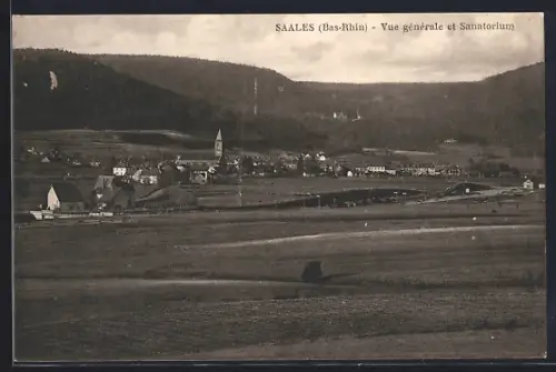 AK Saales /Bas-Rhin, Vue générale et Sanatorium