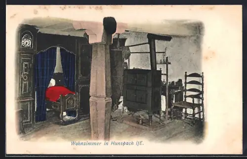 AK Hunspach i.E., Blick in ein Wohnsimmer
