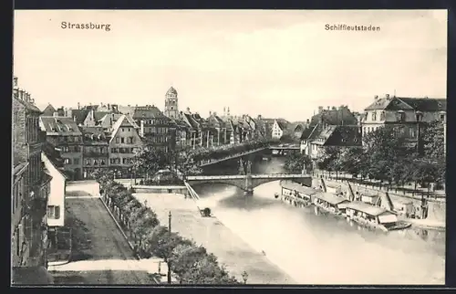 AK Strassburg, Schiffleutstaden mit Brücke