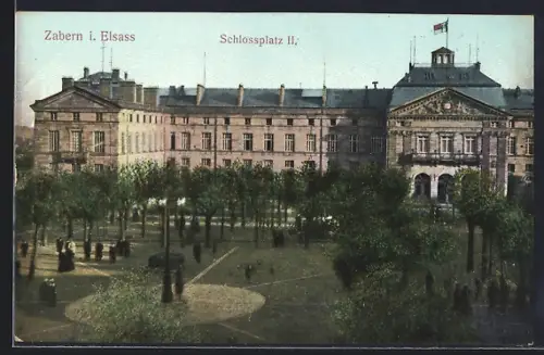 AK Zabern i. Elsass, Blick auf den Schlossplatz