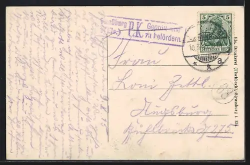 AK Strassburg i. E., Landesausschuss, Landesbibliothek und Hauptpost