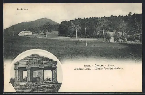 AK Donon /Alsace, Maison forestière et paysage rural