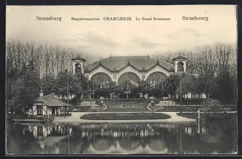 AK Strasbourg, Orangerie Le Grand Restaurant et parc avec étang