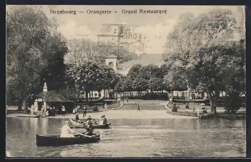 AK Strasbourg, Orangerie, Grand Restaurant et promenade en barques