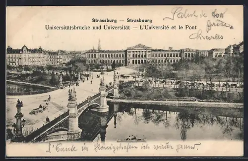 AK Strasbourg, L`Université et le Pont universitaire