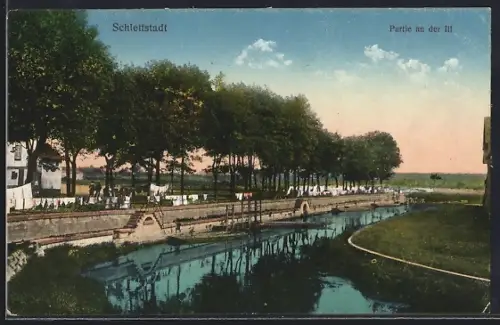AK Schlettstadt, Partie an der Ill