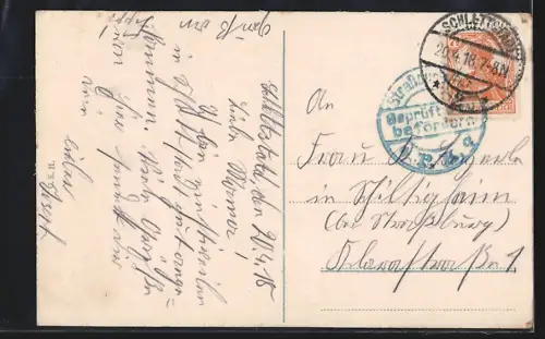 AK Schlettstadt, Partie an der Ill