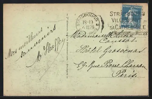 AK Strasbourg, Quai des Bateliers et immeubles historiques