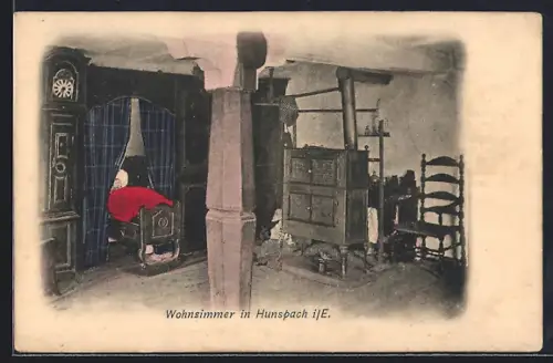 AK Hunspach i.E., Blick in ein Wohnsimmer
