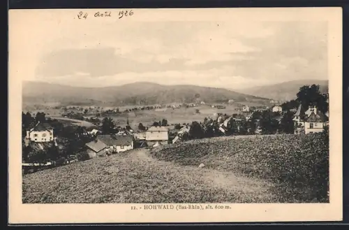 AK Hohwald /Bas-Rhin, Vue panoramique sur le village et les collines environnantes