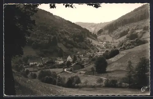 AK Grandfontaine, Vue générale du village dans la vallée verdoyante