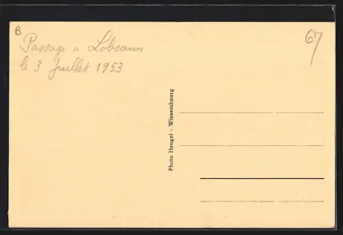 AK Lobsann, Vue générale du village et des collines boisées environnantes