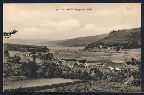 AK Dambach /Vosges du Nord, Vue du village et des paysages environnants