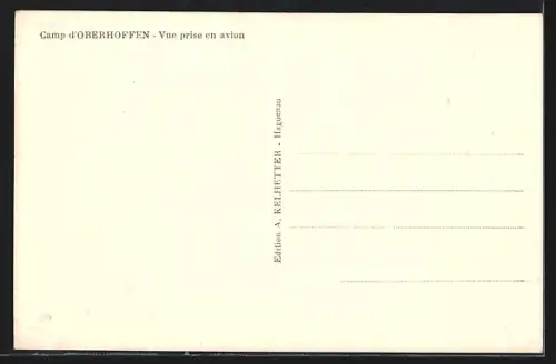 AK Oberhoffen, Camp d`Oberhoffen, Vue prise en avion