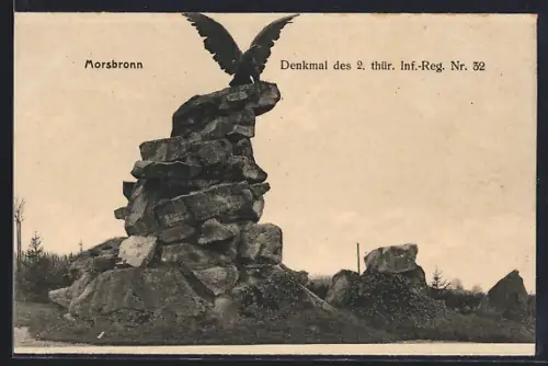 AK Morsbronn, Denkmal des 2. thür. Inf.-Reg. Nr. 32
