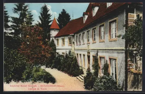 AK Matzenheim /Alsace, Institut Saint Joseph, Château de Woerth