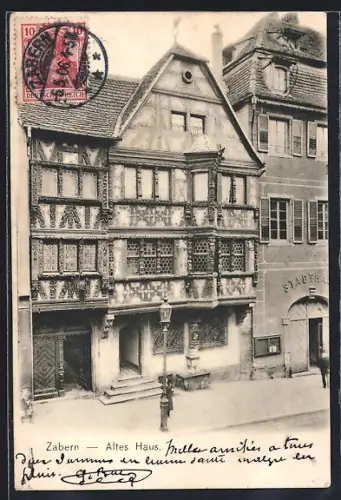 AK Zabern, Vieille maison à colombages et bâtiment municipal