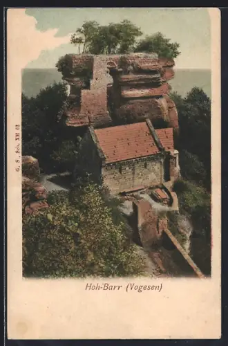 AK Hoh-Barr, Vue du château dans les Vosges