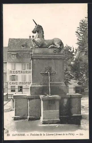 AK Saverne, Fontaine de la Licorne, Armes de la Ville