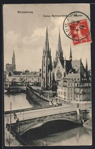 AK Strassburg, Evang. Garnisonkirche und Münster