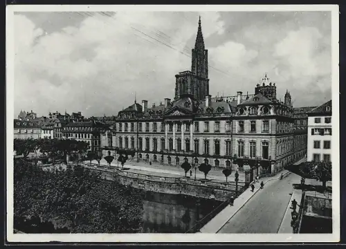 AK Strasbourg, Palais Rohan et la cathédrale