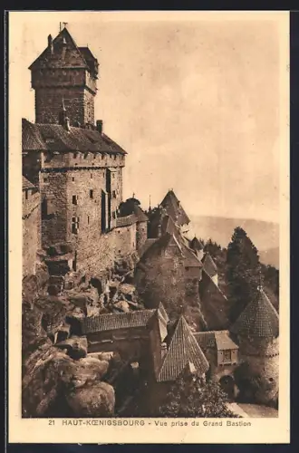AK Haut-Koenigsbourg, Vue prise du Grand Bastion