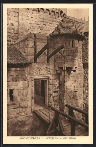 AK Haut-Koenigsbourg, Pont-levis du haut jardin