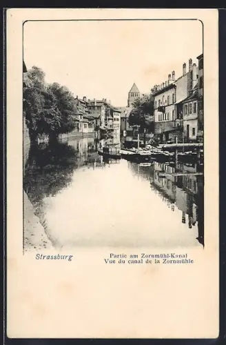 AK Strasbourg, Vue du canal de la Zornmühle