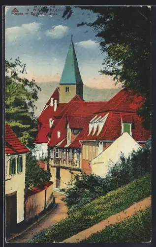 AK Wissembourg, Musée et Église St-Jean