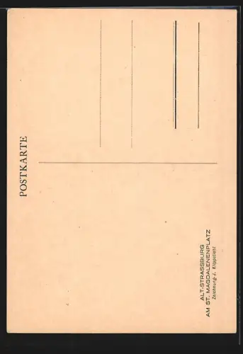 Künstler-AK Strassburg, Partie am St. Magdalenenplatz