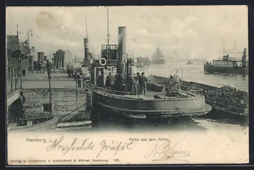 AK Hamburg, Partie aus dem Hafen