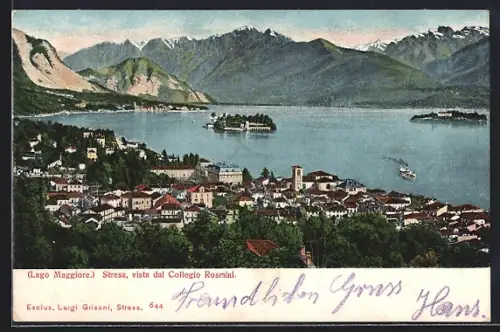 AK Stresa /Lago Maggiore, Stresa, vista dal Collegio Rosmini