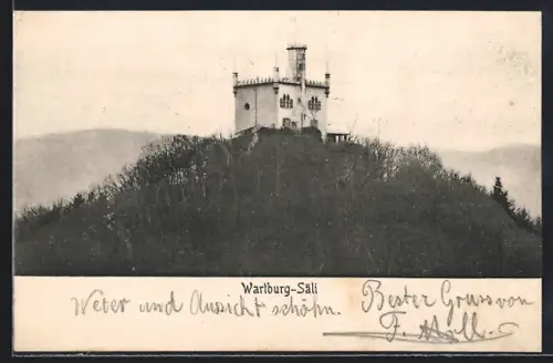 AK Olten /SO, Wartburg-Säli mit Bergpanorama