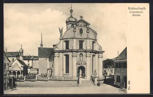 AK Rorschach, Columbani-Kirche, Ortspartie