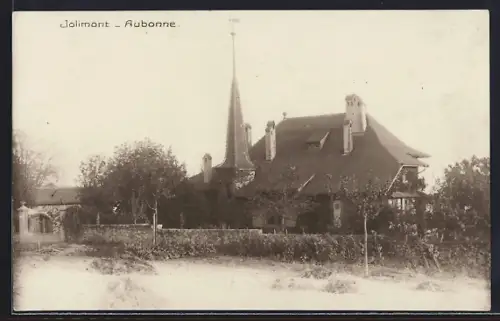 AK Aubonne, Jolimont, Turmgebäude mit Mauer und Turmeingang