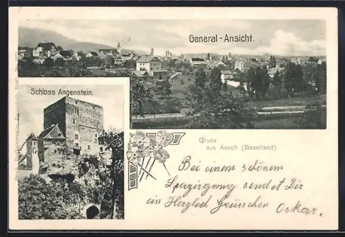 AK Aesch, Generalansicht, Schloss Angenstein