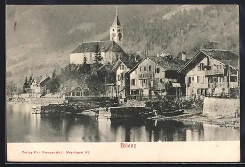 AK Brienz, Teilansicht mit Kirche