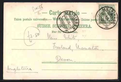 AK Brienz, Teilansicht mit Kirche