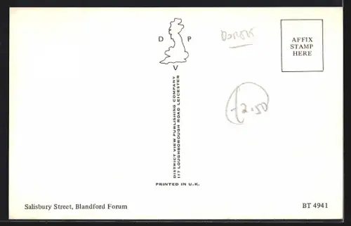 AK Blandford Forum, Salisbury Street with Tea & Coffeeshop