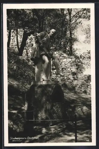 AK Weimar / Thüringen, Shakespeare Denkmal