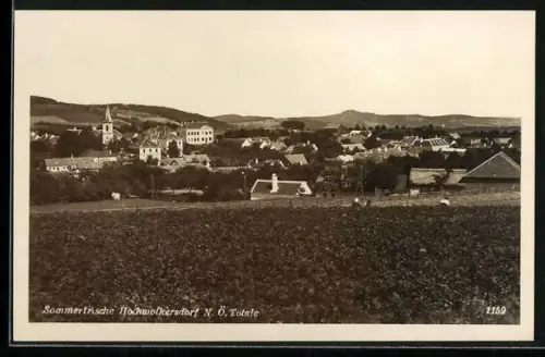 AK Hochwolkersdorf /N. Ö., Blick über den Ort