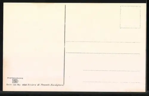 AK Photochromie NR. 2640: Bordighera, Riviera di Ponento