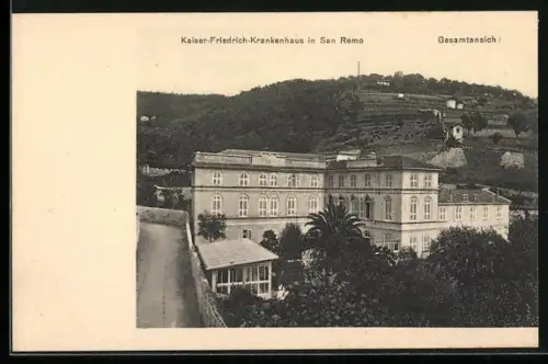AK San Remo, Kaiser-Friedrich-Krankenhaus am Berg