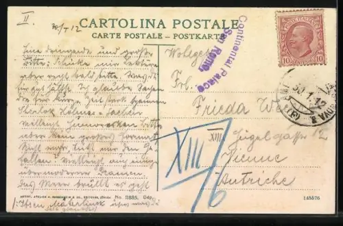 AK San Remo, Corso Cavalotti avec l`eglise Carmélitaines