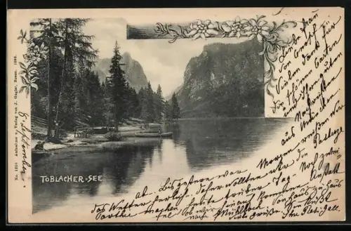 AK Toblach, Partie am Toblacher See