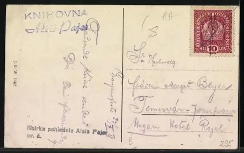 AK Franzensfeste, Ortspartie mit Plose