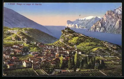 AK Nago-Torbole /Lago di Garda, Nago, veduta generale