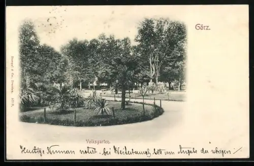 AK Gorizia, Görz, Volksgarten
